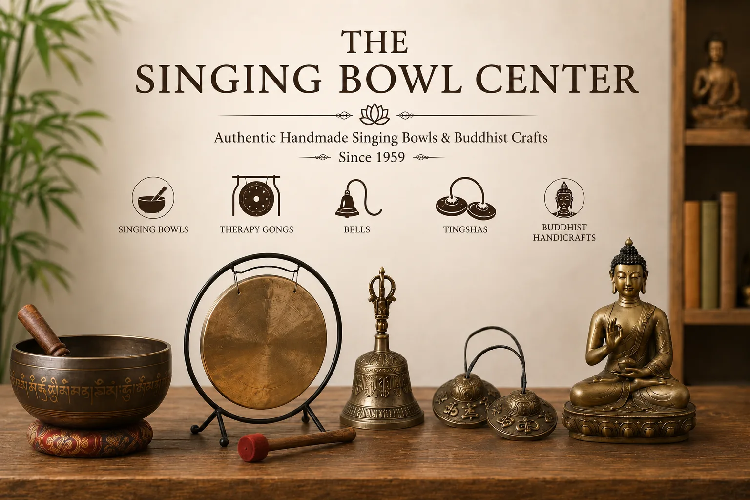Inside the Singing Bowl Center workshop — artisans at work