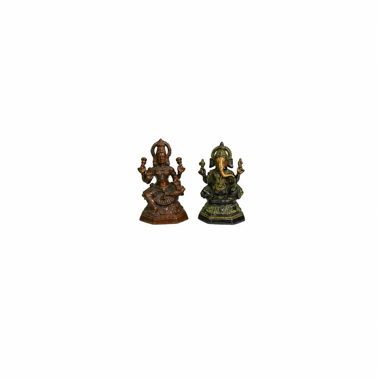 Brass Laxmi and Ganesha Big