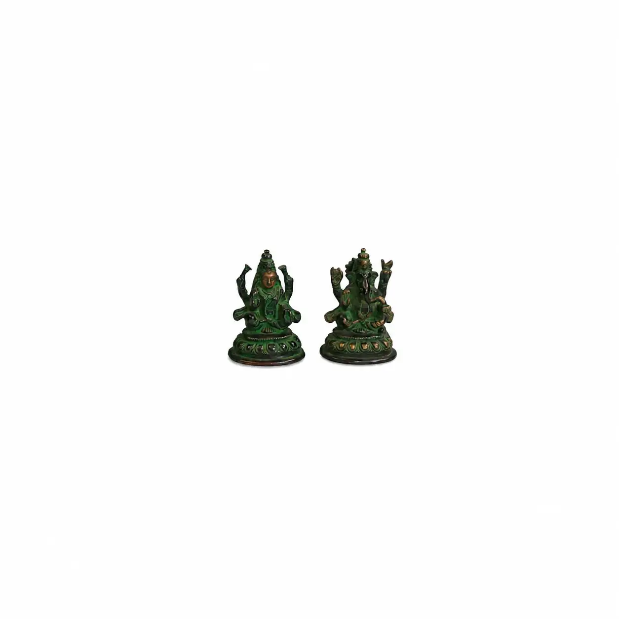 Brass Laxmi and Ganesha Small
