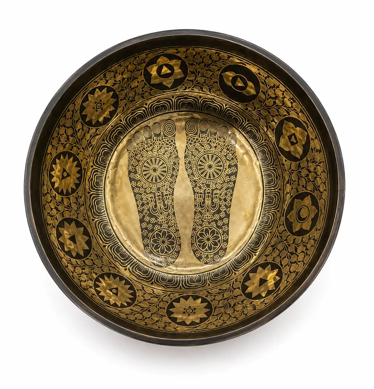 Handmade Feet Engraved Bowl