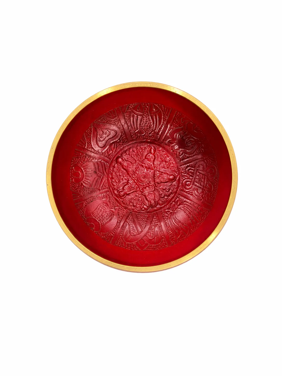 Machine Made Red Singing Bowl — view 2