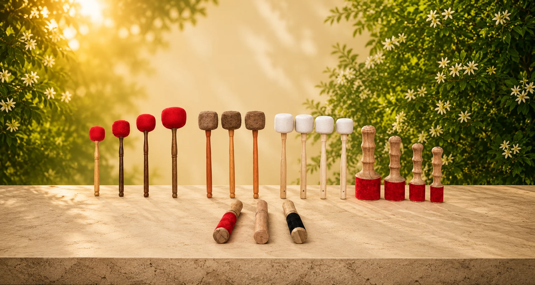 Authentic Sticks & Cushions — The Singing Bowl Center